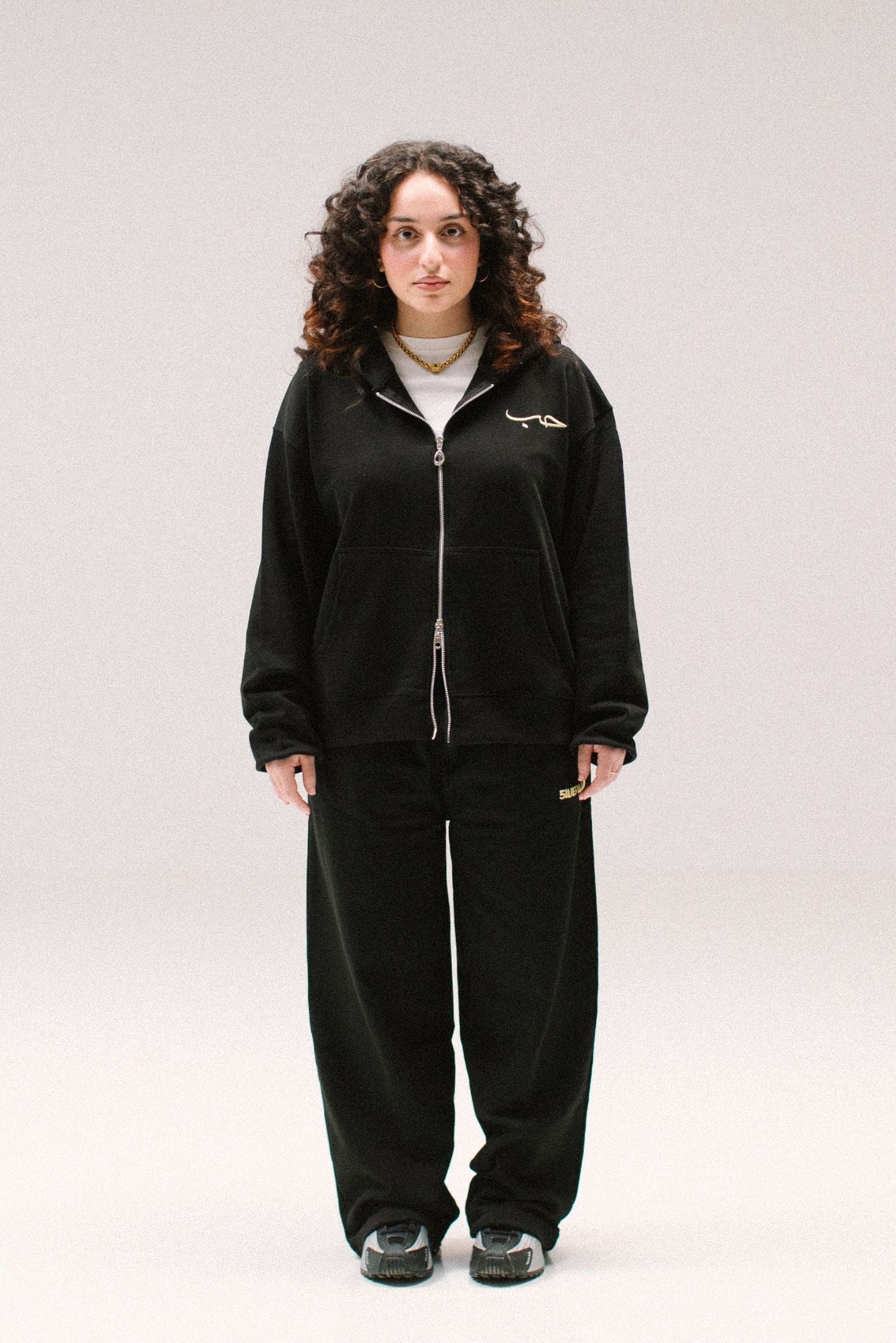 Hub (Love) Zip-Up Hoodie - Black