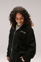 Hub (Love) Zip-Up Hoodie - Black