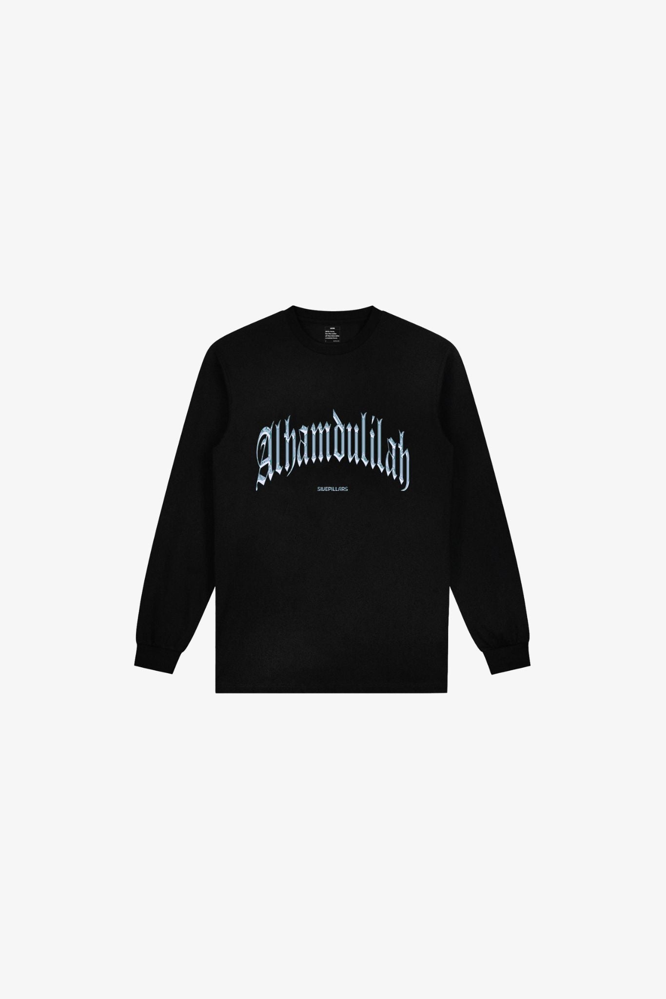 Alhamdulillah Chrome Long Sleeve Tee - Black