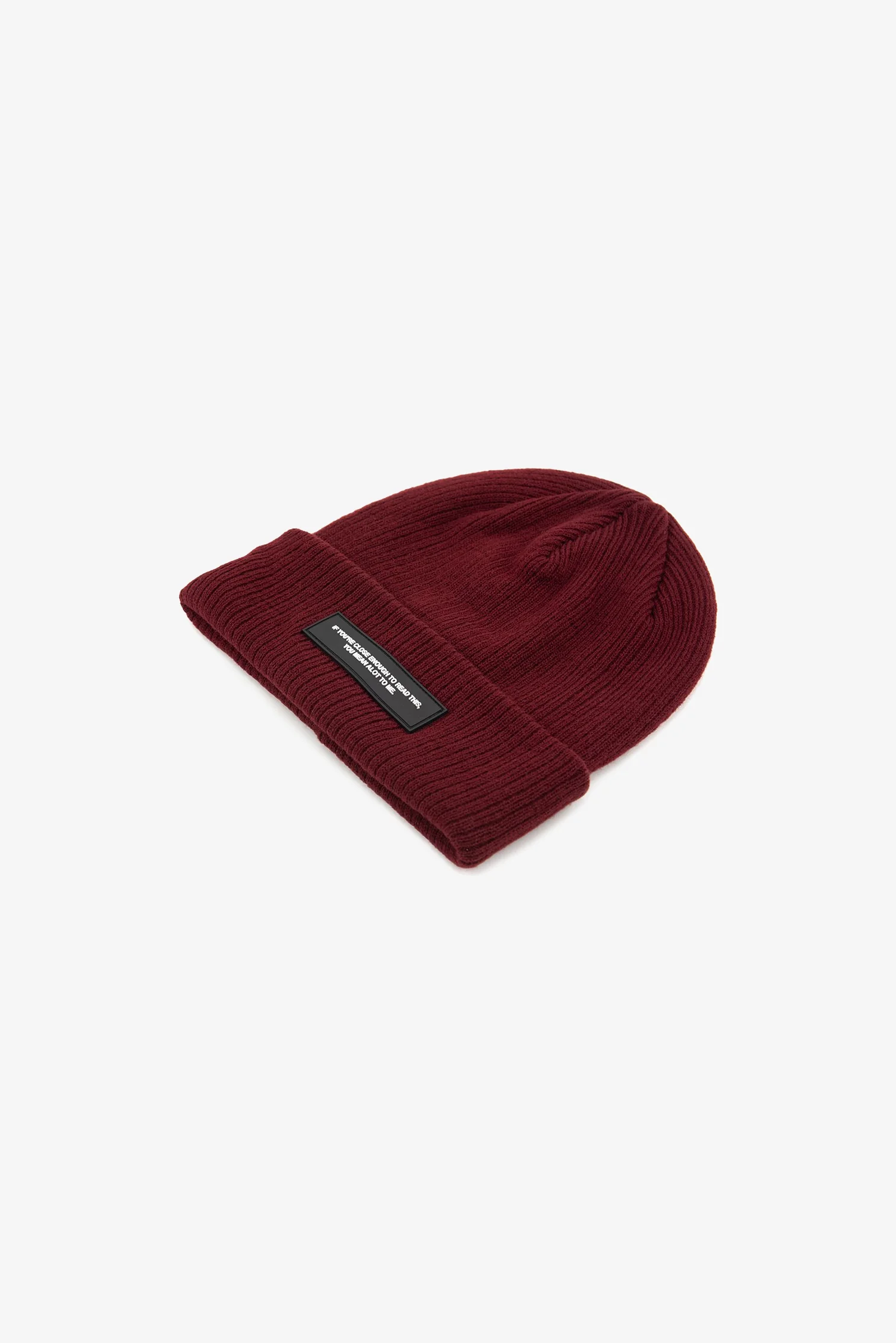 Close Enough Beanie - Maroon - side