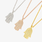 5ivepillars Hand Necklace - Rose Gold