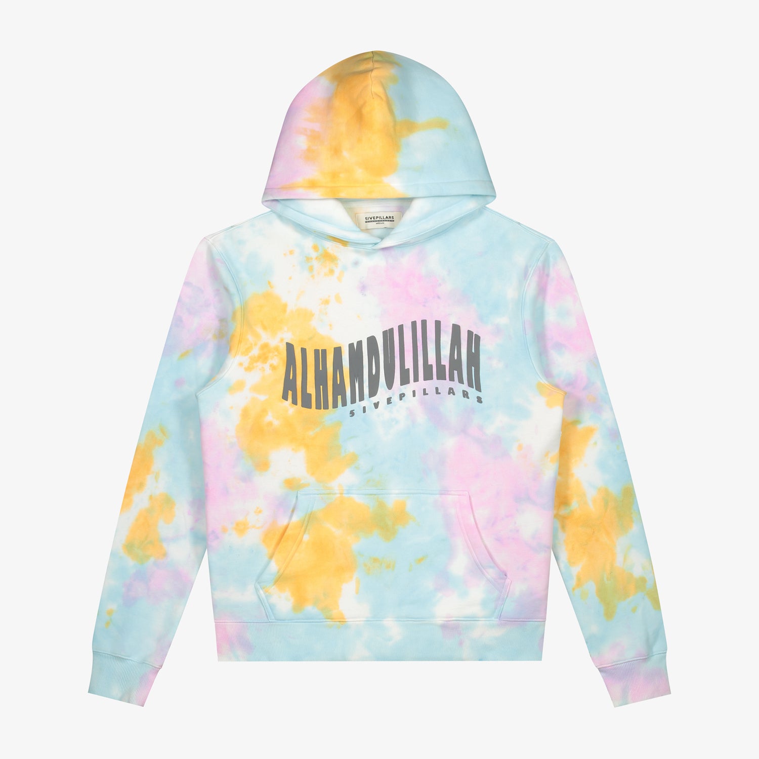 Alhamdulillah Tie Dye Hoodie - Cotton Candy